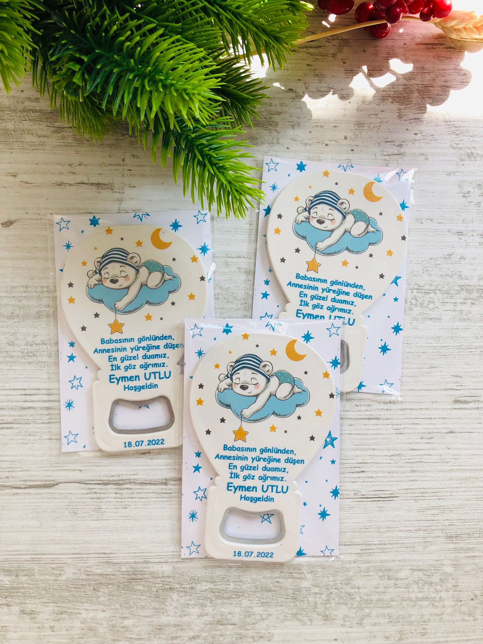 Balon Açacak Magnet Uykucu Ayıcık Temalı