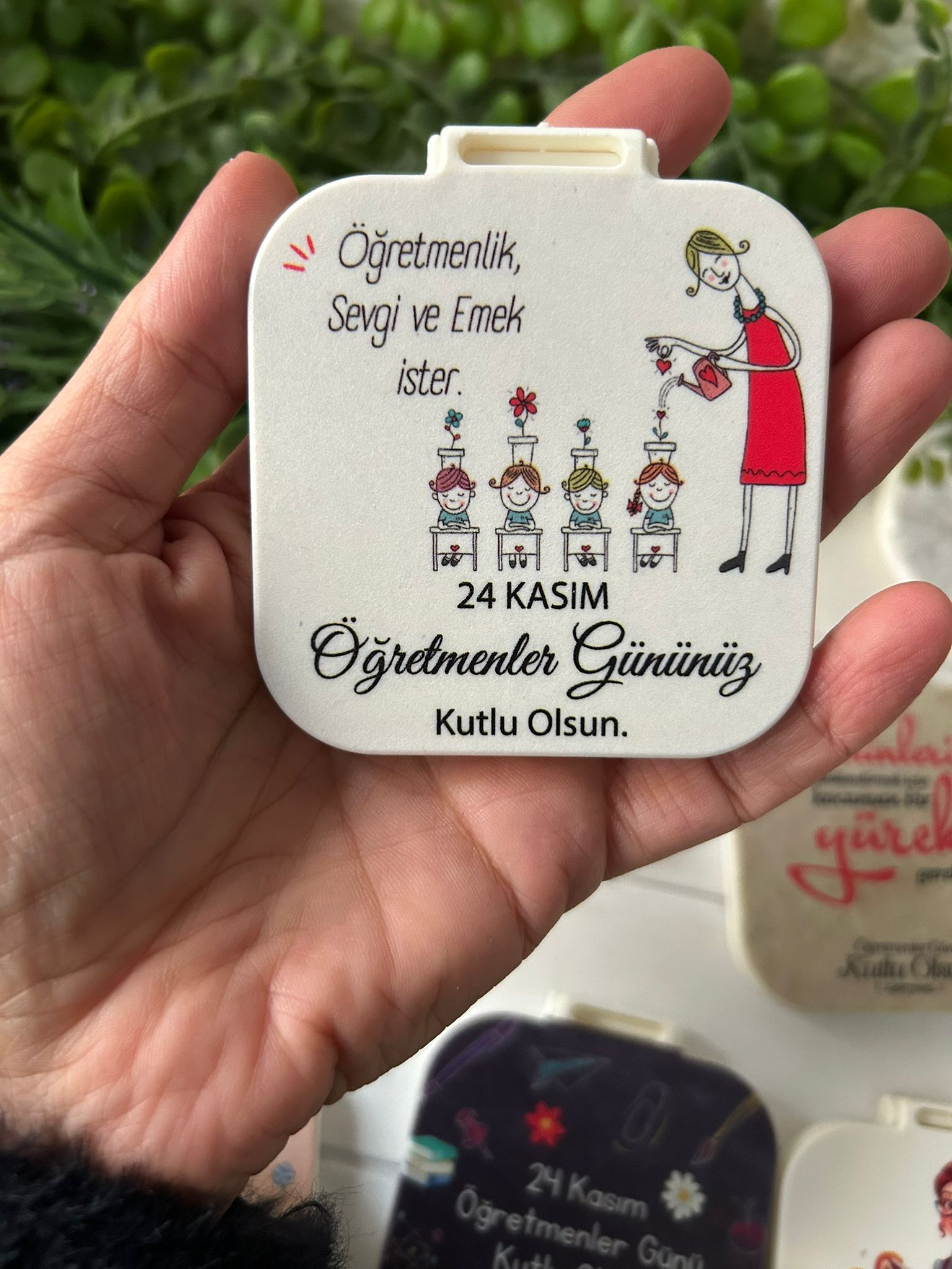 Öğretmenler Günü  Temalı Kare Pleksi Ayna