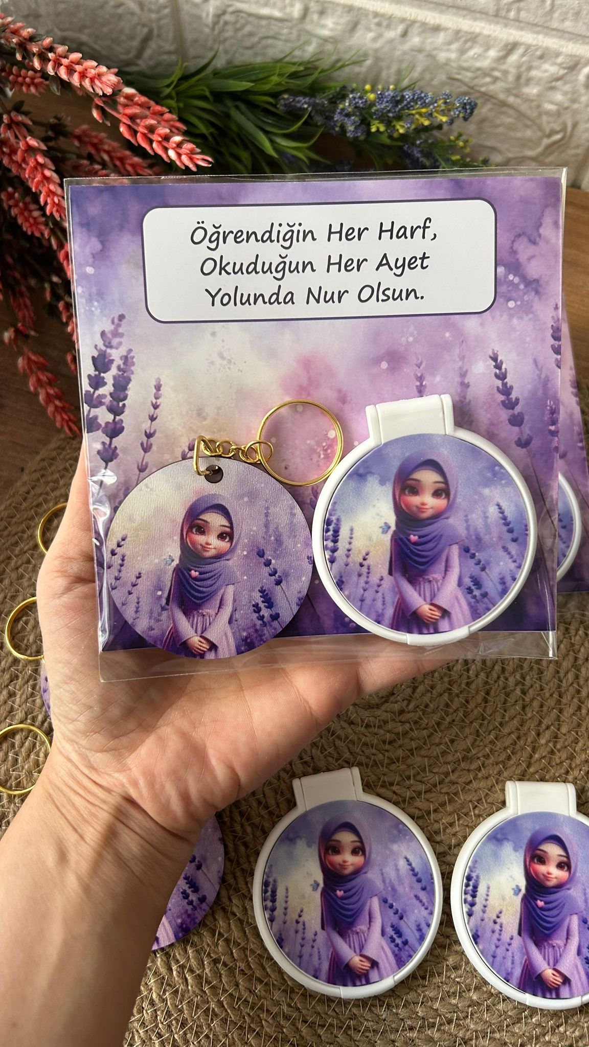 AYNA+AHŞAP ANAHTARLIK