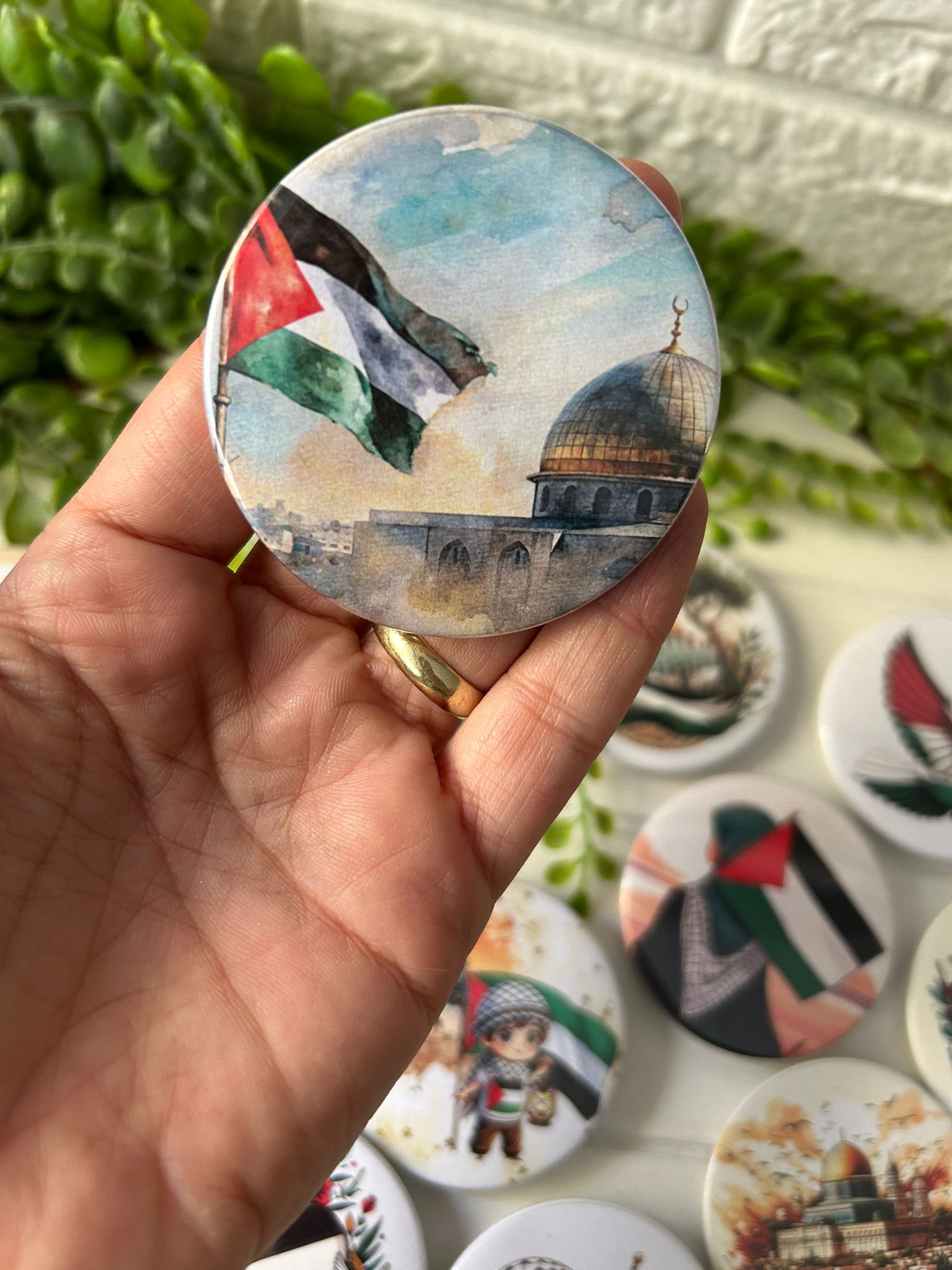 FİLİSTİN TEMALI  İĞNELİ ROZET