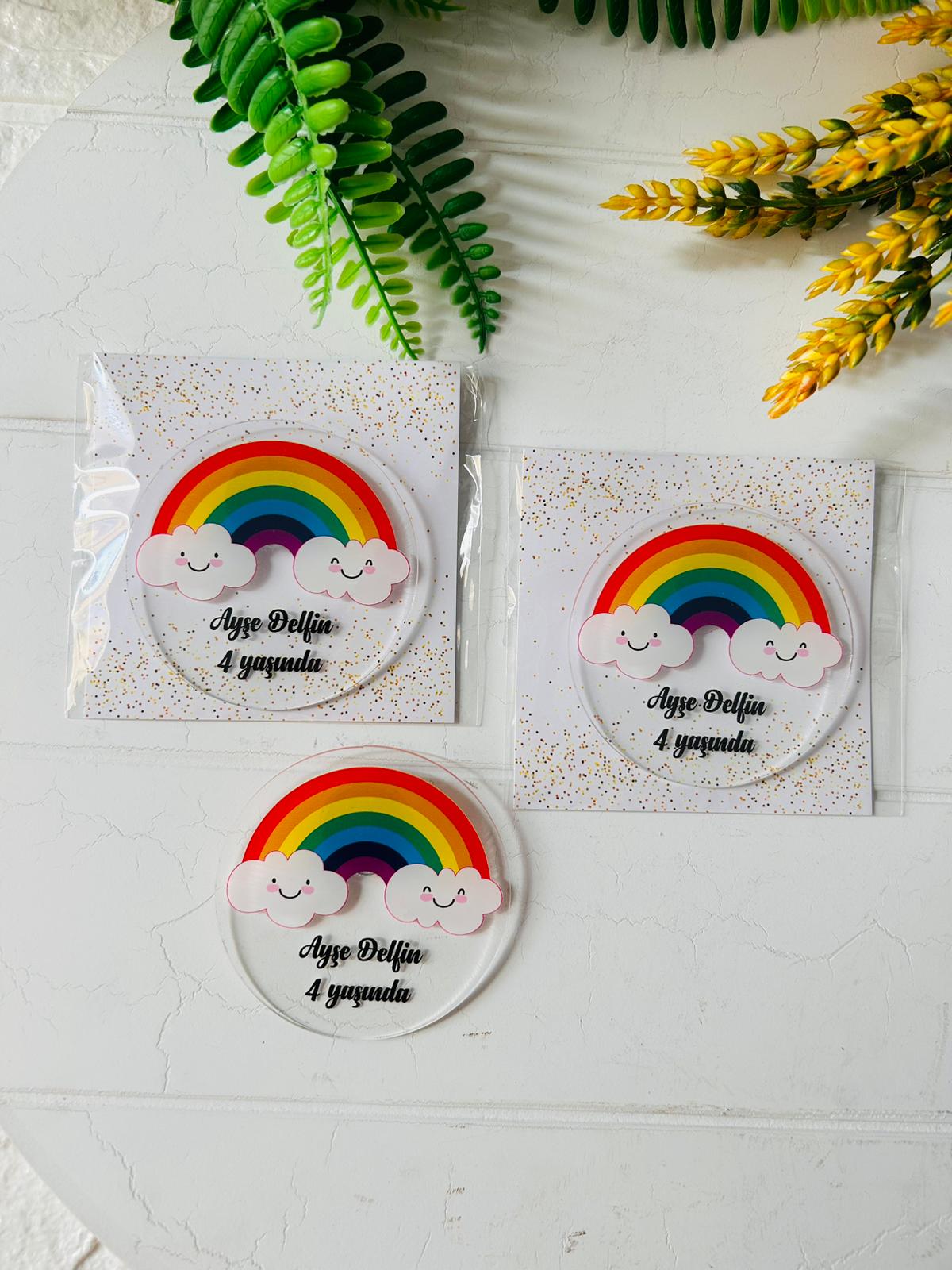 Gökkuşağı Temalı Pleksi Magnet