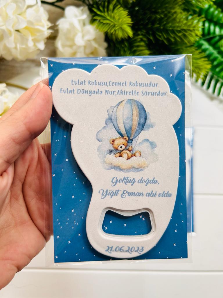 Ayak İzi Açacaklı Magnet Ayıcık Temalı