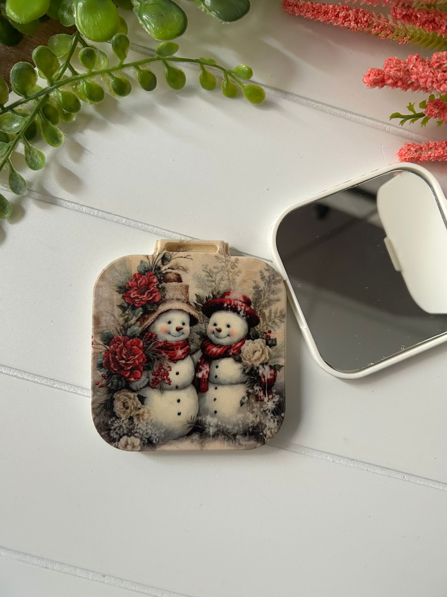 Nostalji Yeni Yıl-Noel-Yılbaşı Kare Ayna