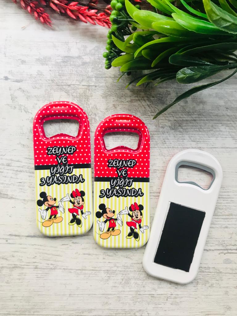 Uzun Açacak Magnet Mickey ve Minnie  Mouse