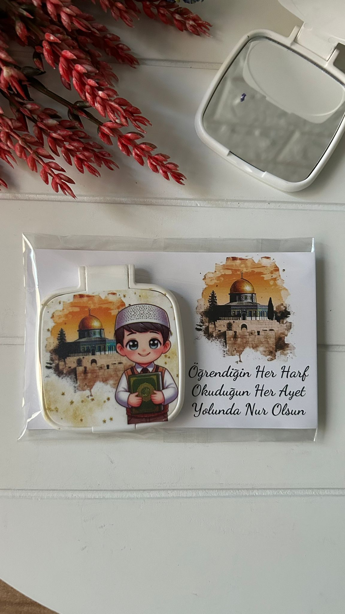 Mescidi Aksa  Temalı Kare Pleksi Ayna