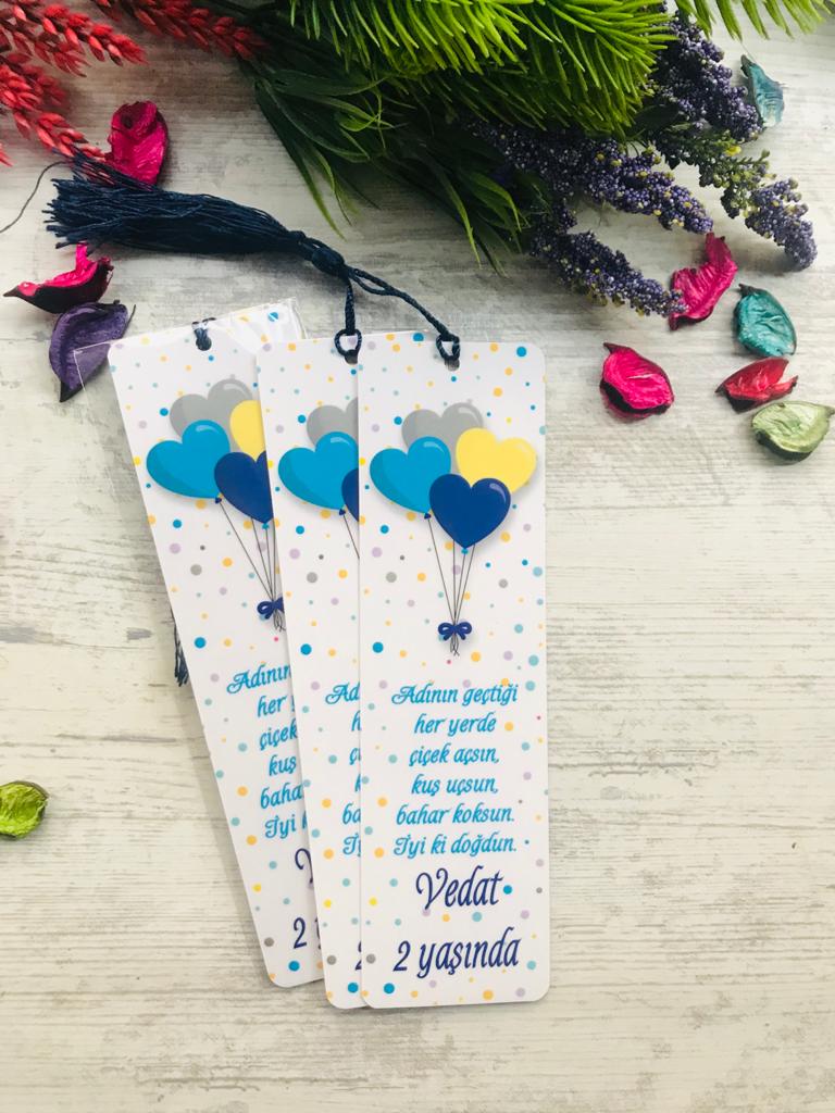 Kalpli Balon Temalı Kitap Ayracı
