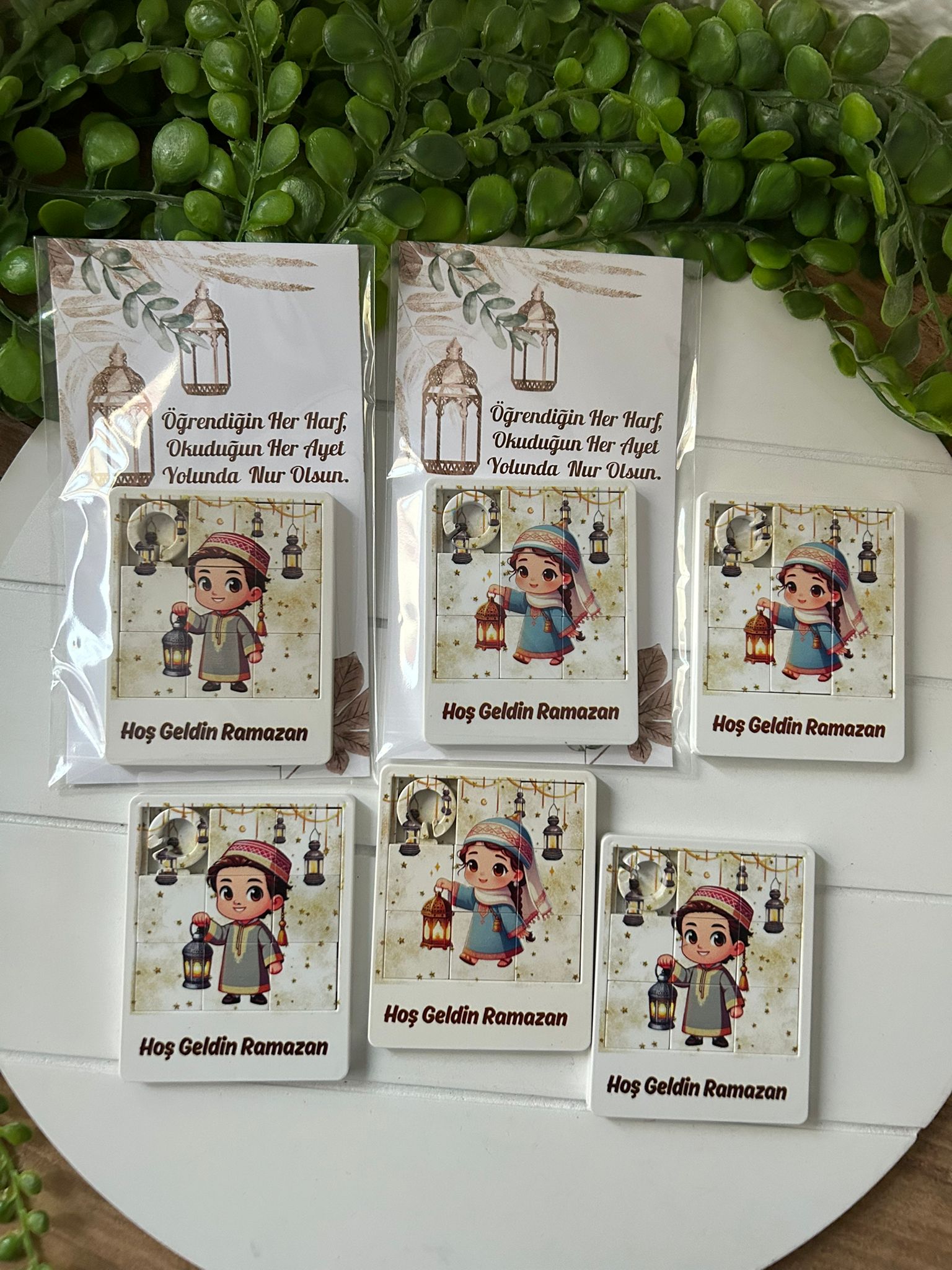 Çocuklar İçin Eğitici Ramazan Temalı Puzzle -  8 Parça İslami Yapboz