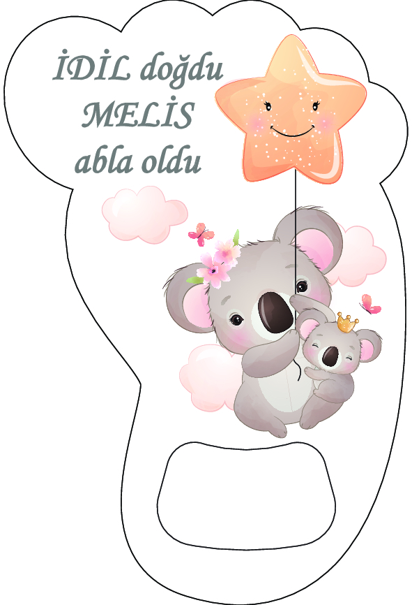Ayak İzi Acacaklı Magnet Koala Temalı
