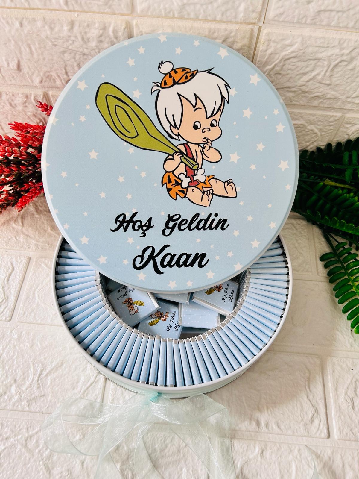 TAŞ DEVRİ BAMBAM TEMALI  ÇİKOLATA  KUTUSU