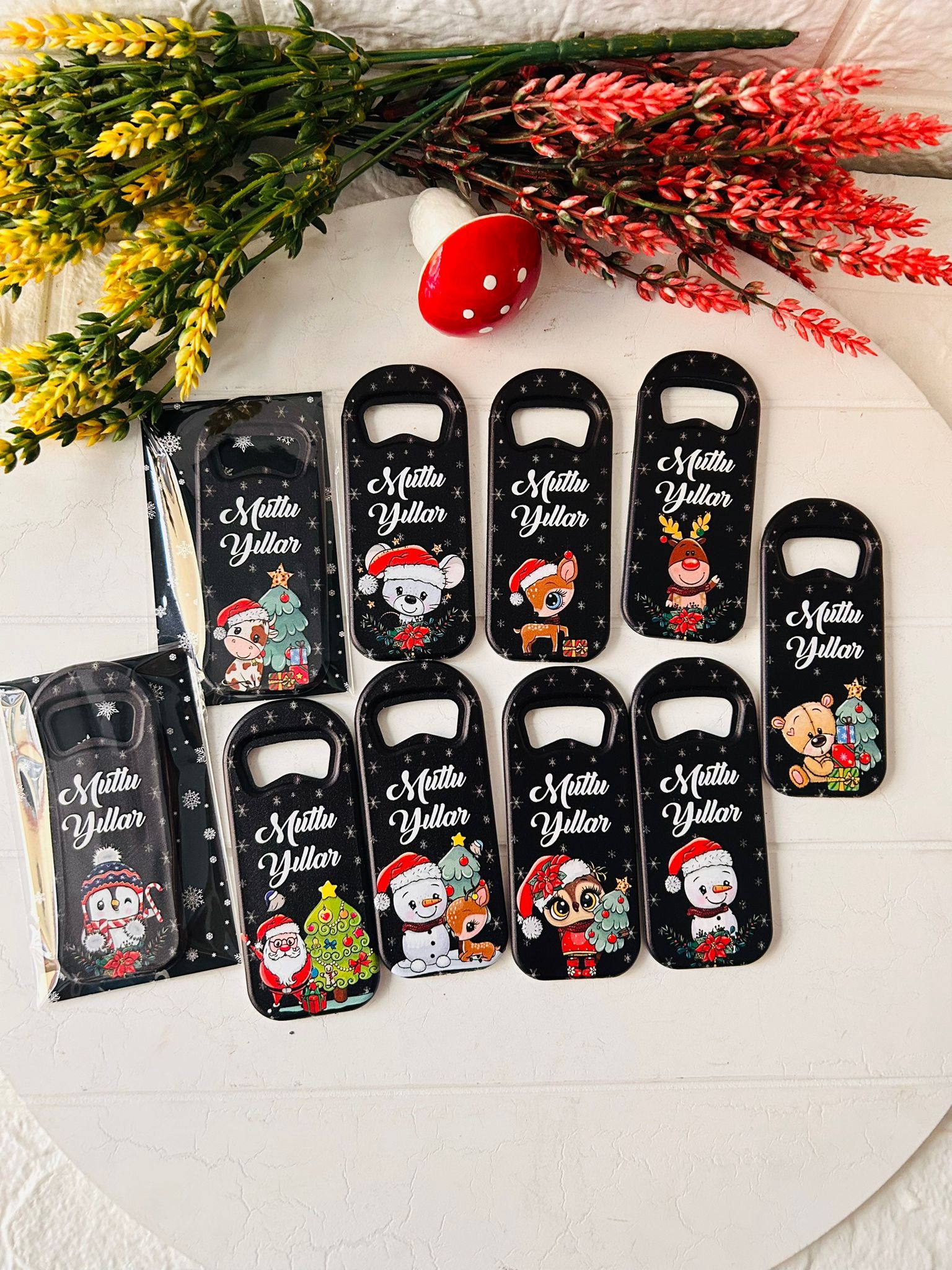 Noel-Yeni Yıl-Yılbaşı Uzun Açacak Magnet
