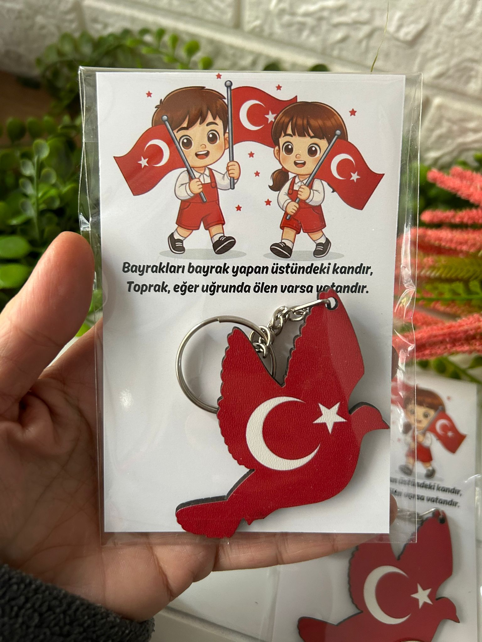 23 Nisan Temalı Ahşap Anahtarlık