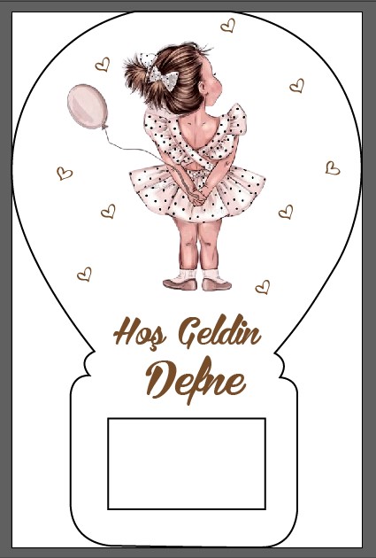 Balerin Kız Temalı Balon Magnet