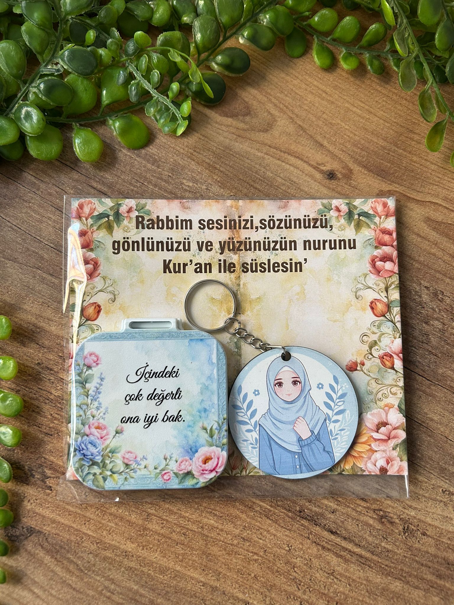 AYNA+AHŞAP ANAHTARLIK
