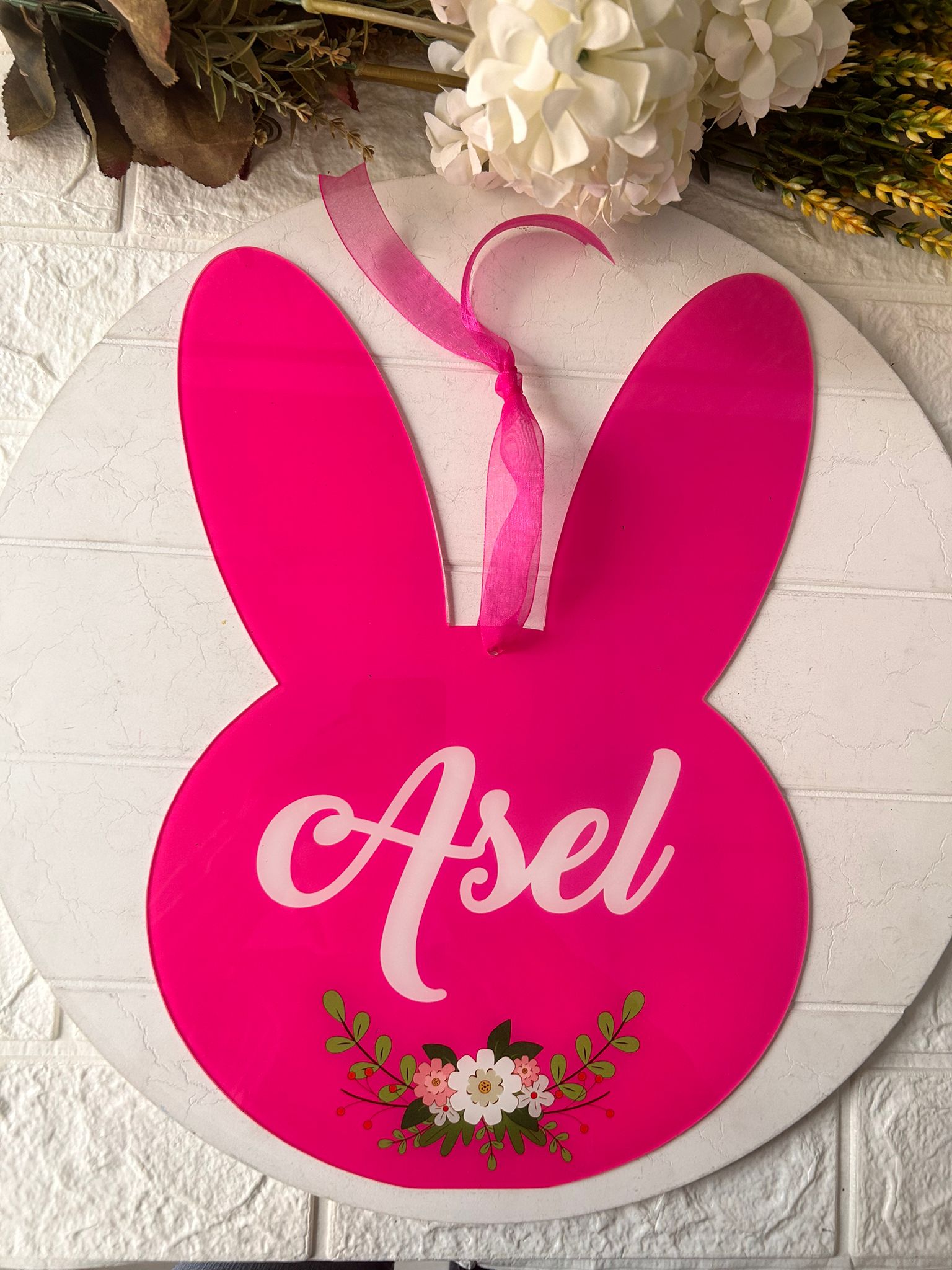 PLEKSİ KAPI SÜSÜ 30 CM TAVŞAN KAFASI