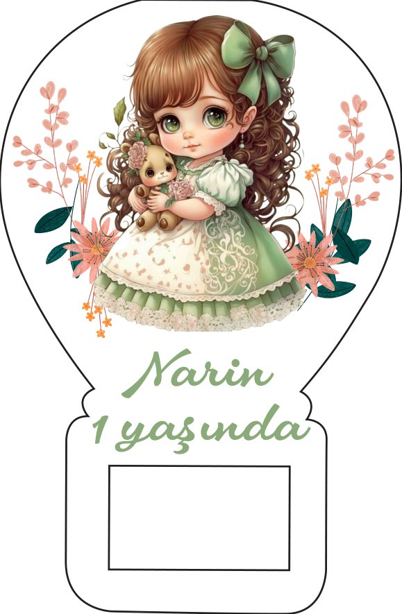 Balon Açacak Magnet Anime Şirin Kız