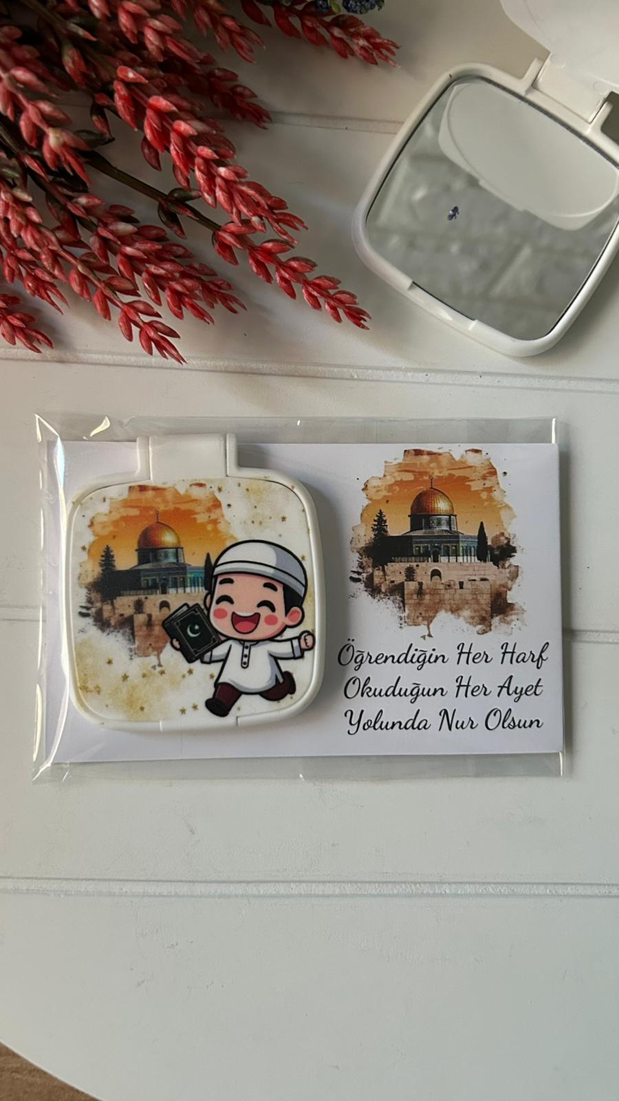 Mescidi Aksa  Temalı Kare Pleksi Ayna
