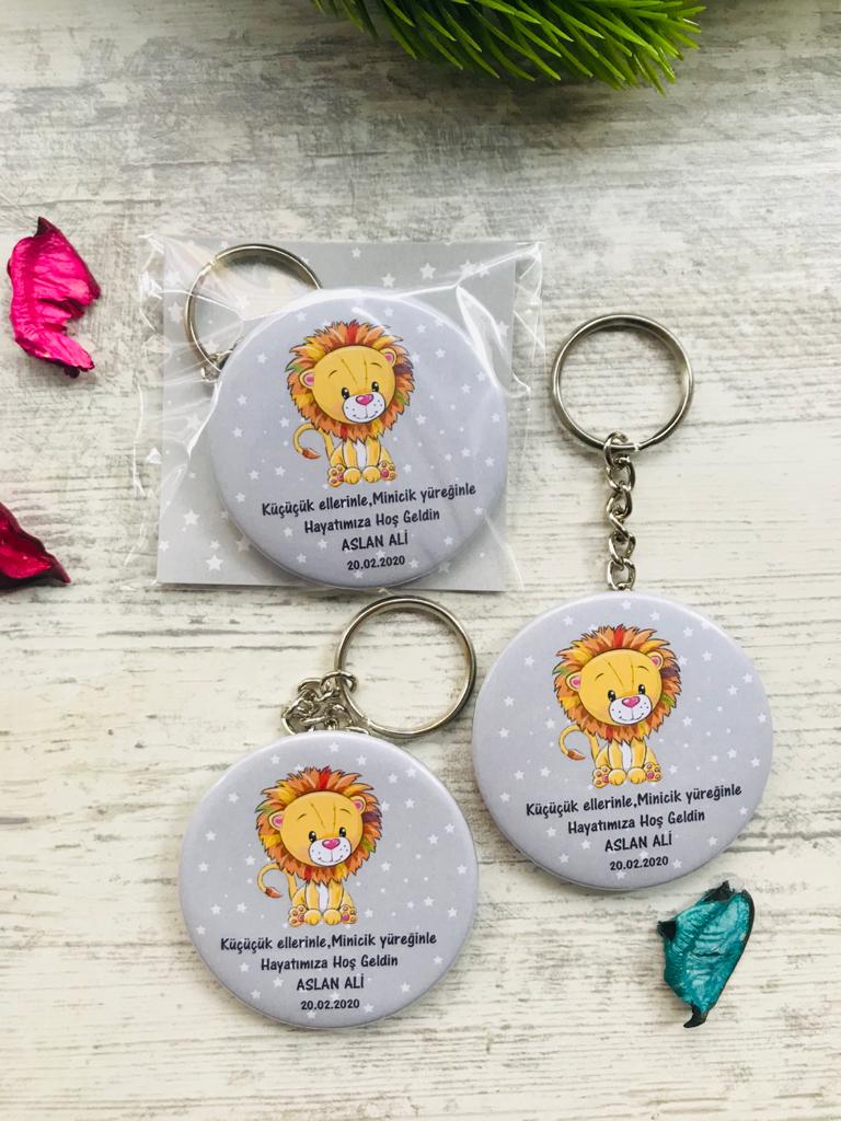 Erkek Çocuk Açacak Anahtarlık Aslan Temalı