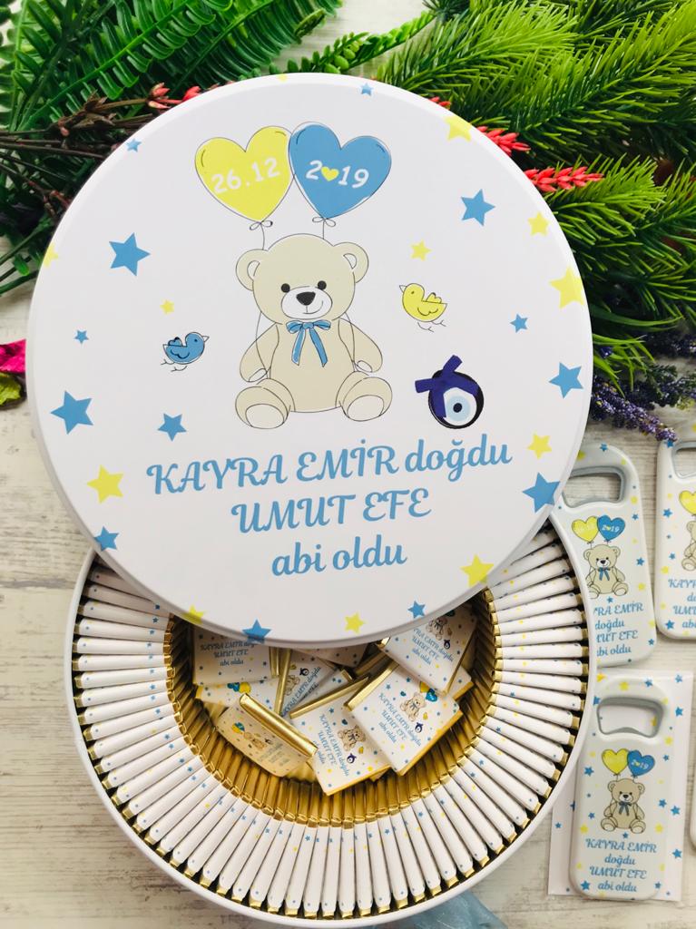 AYICIK  TEMALI  ÇİKOLATA KUTUSU