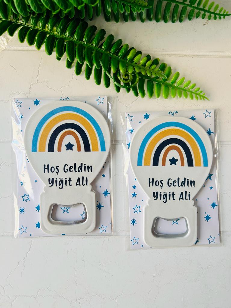 Mavi Bohem Gökkuşağı  Temalı Balon Magnet