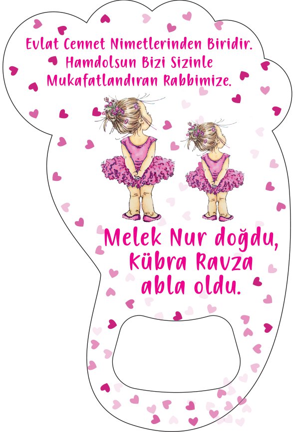 Ayak İzi Açacaklı Magnet Balerin Abla Kardeş