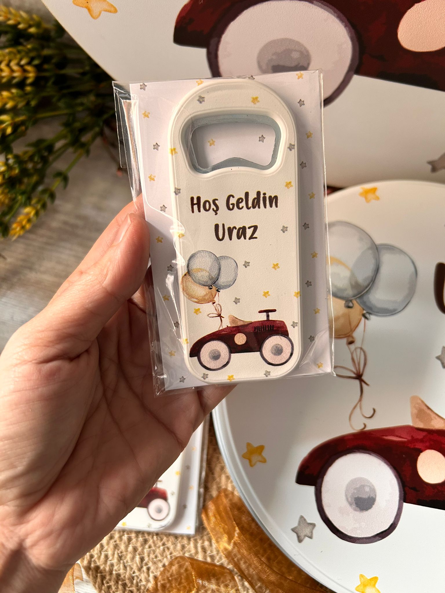 Araba Temalı  Uzun Açacak Magnet