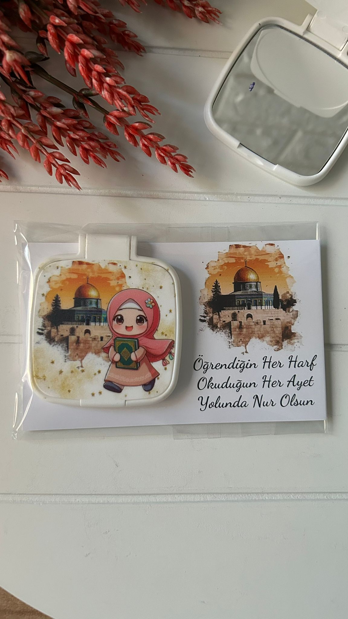 Mescidi Aksa  Temalı Kare Pleksi Ayna