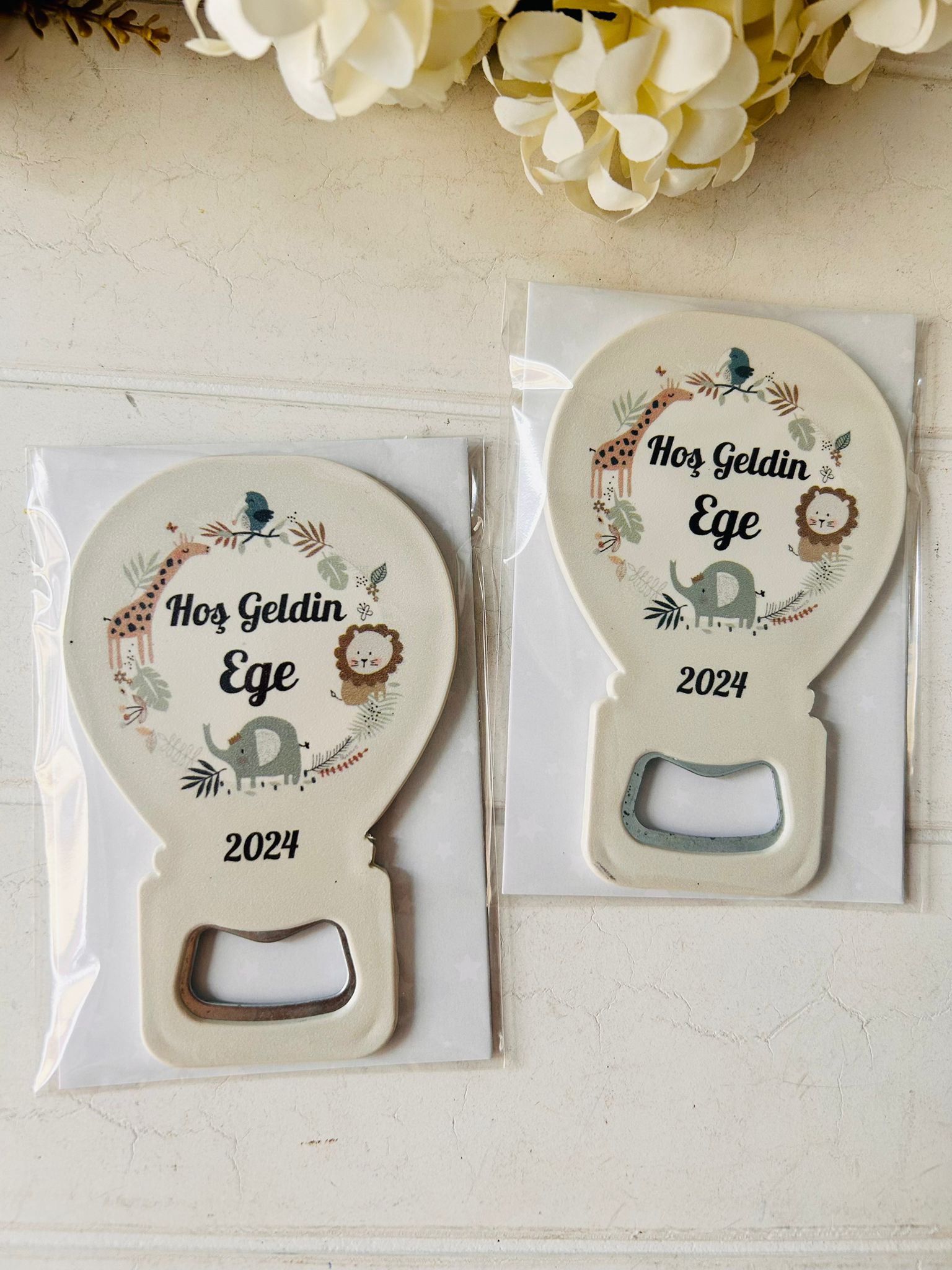Gri Safari  Temalı Balon Magnet