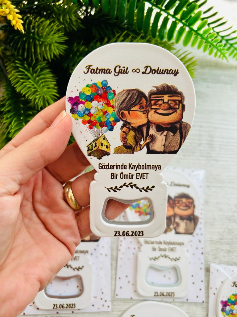 Mutlu Çift Temalı Balon Magnet