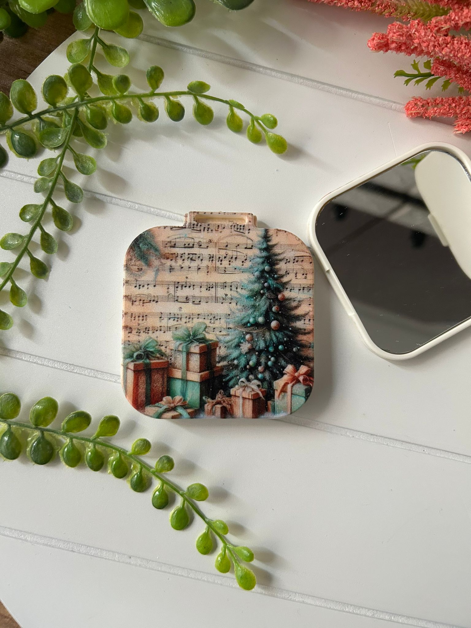 Nostalji Yeni Yıl-Noel-Yılbaşı Kare Ayna