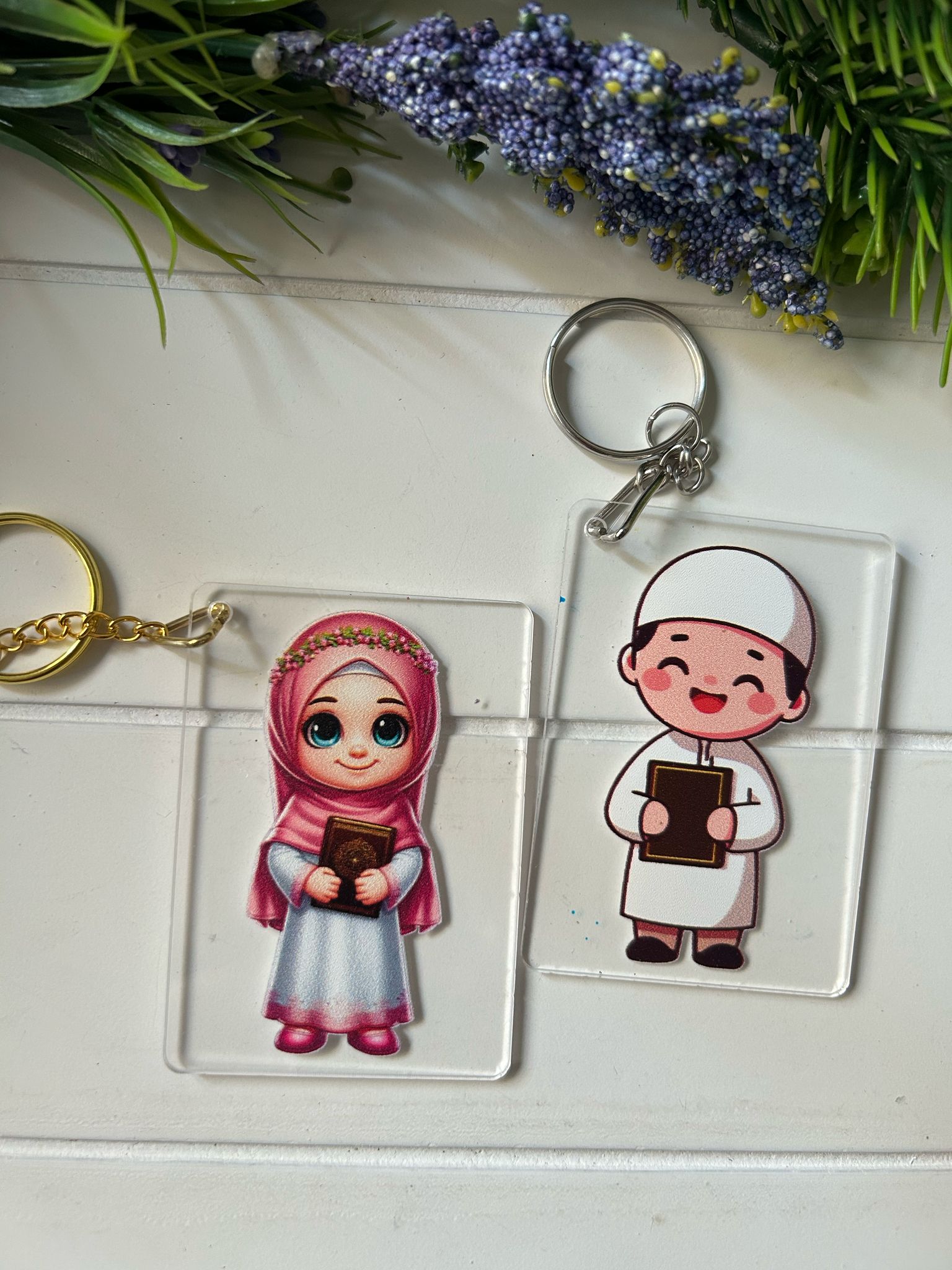 Kuran Okuyorum  5x7 cm Pleksi Anahtarlık