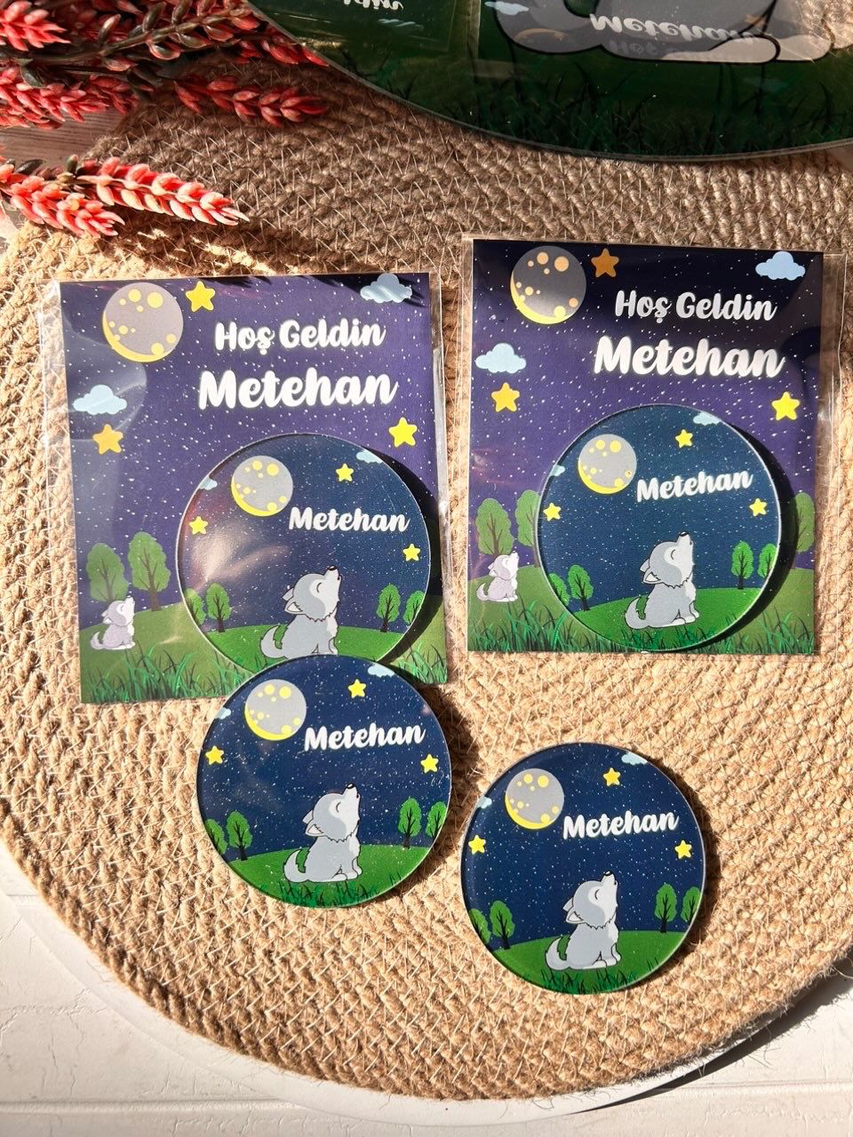Yavru Kurt Temalı  Pleksi Magnet