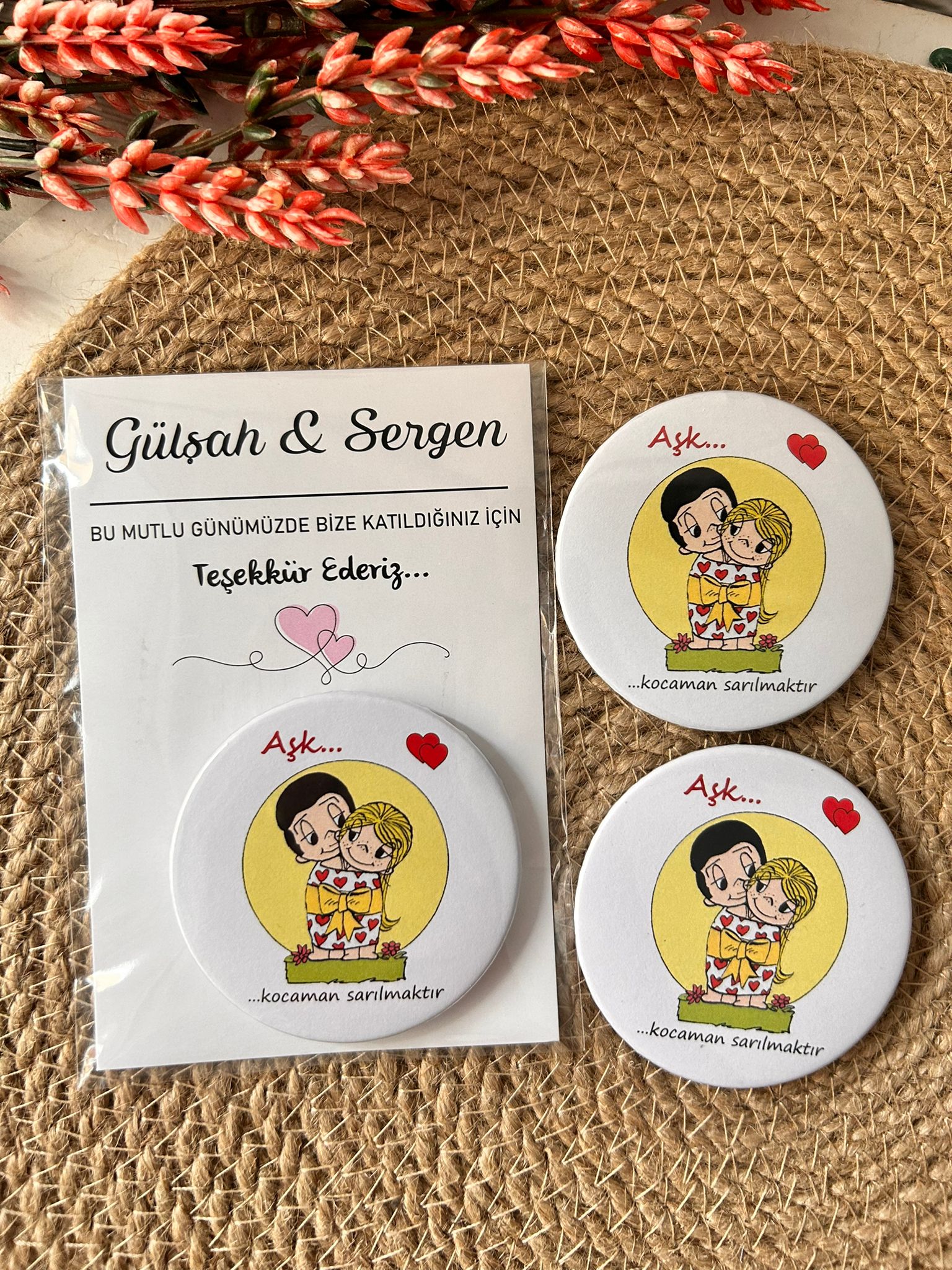 Şıpsevdi Temalı Buton  Açacaklı Magnet