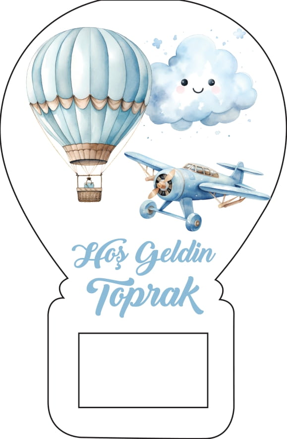 Uçan  Balon ve Uçak Temalı Balon Magnet