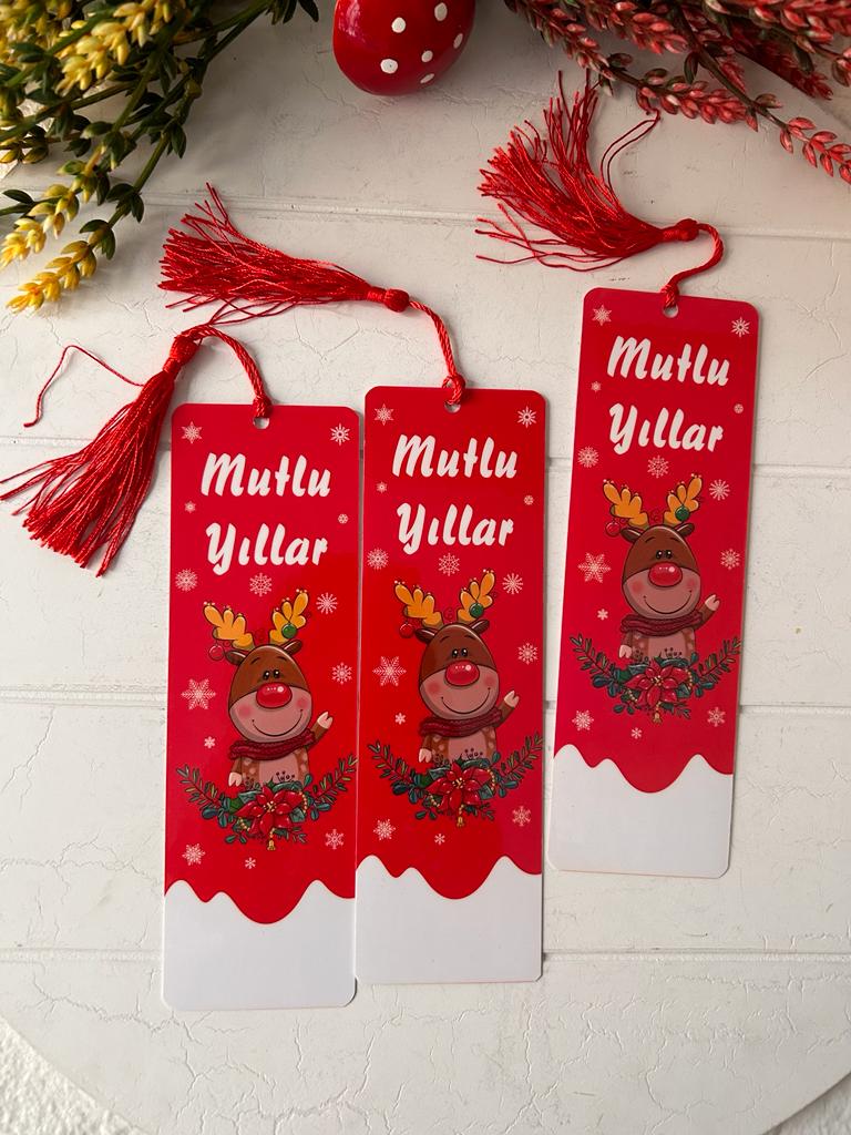 Noel-Yeni Yıl-Yılbaşı Temalı Kitap Ayracı
