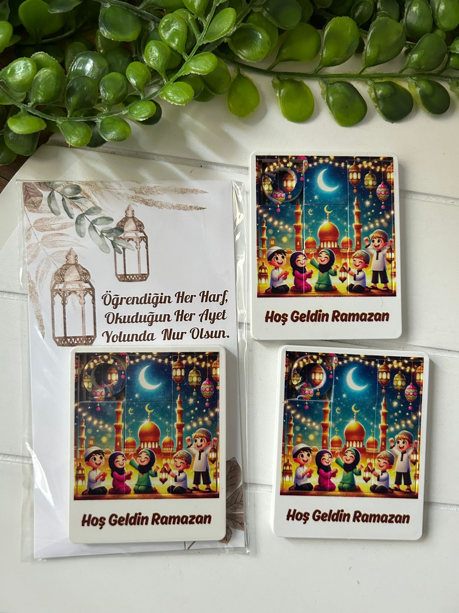 Çocuklar İçin Eğitici Ramazan Temalı Puzzle -  8 Parça İslami Yapboz