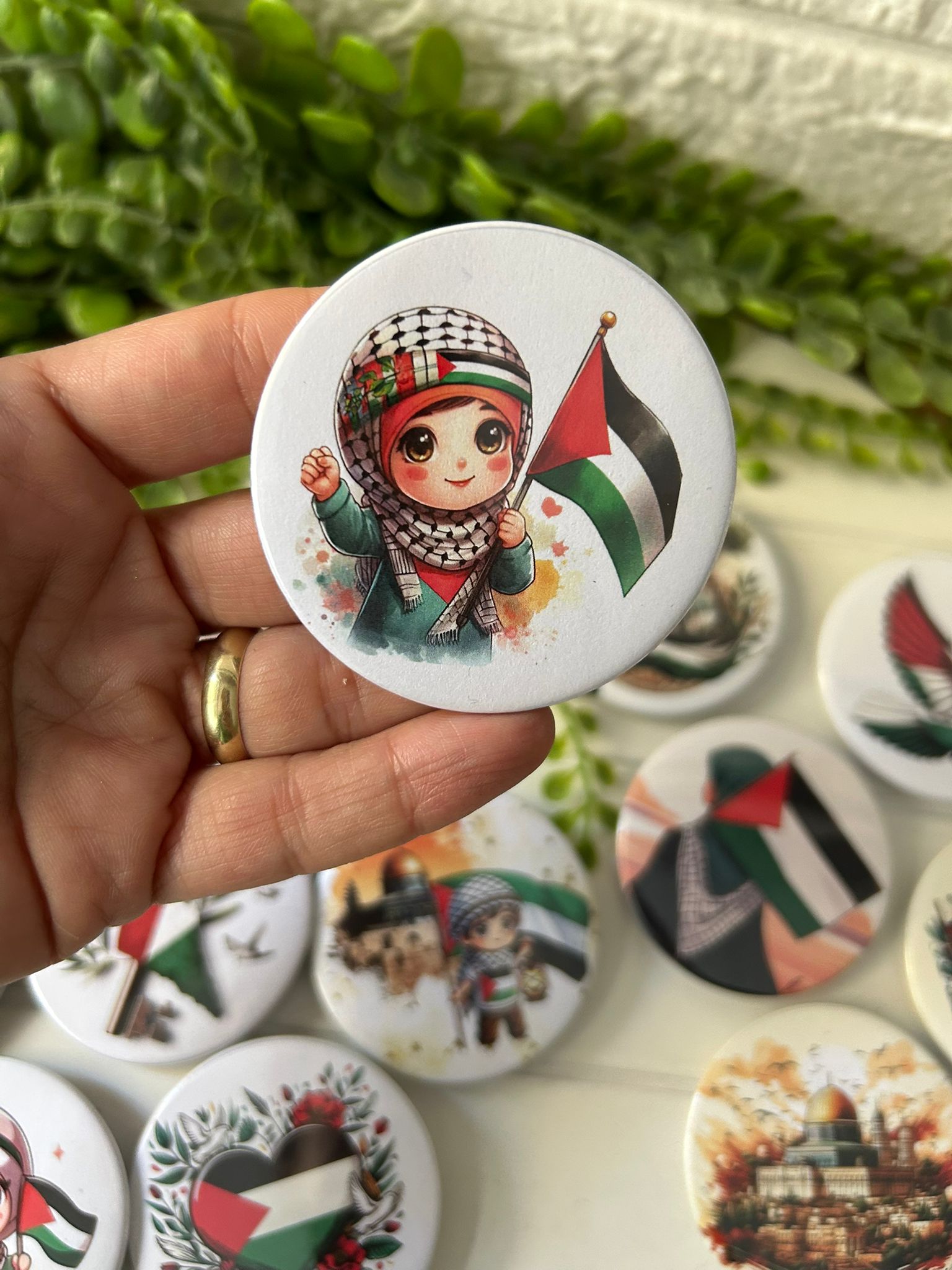 FİLİSTİN TEMALI  İĞNELİ ROZET