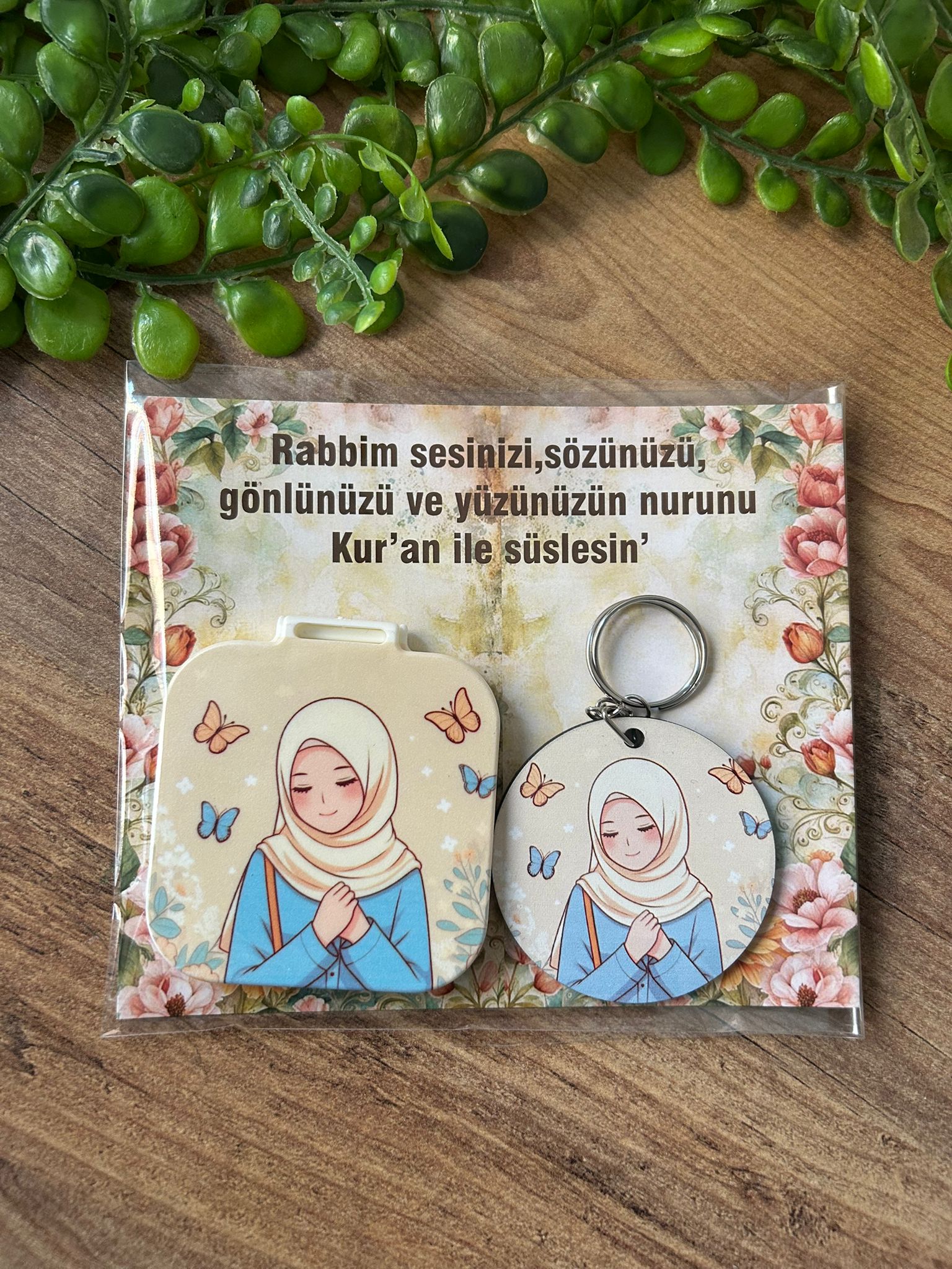 AYNA+AHŞAP ANAHTARLIK