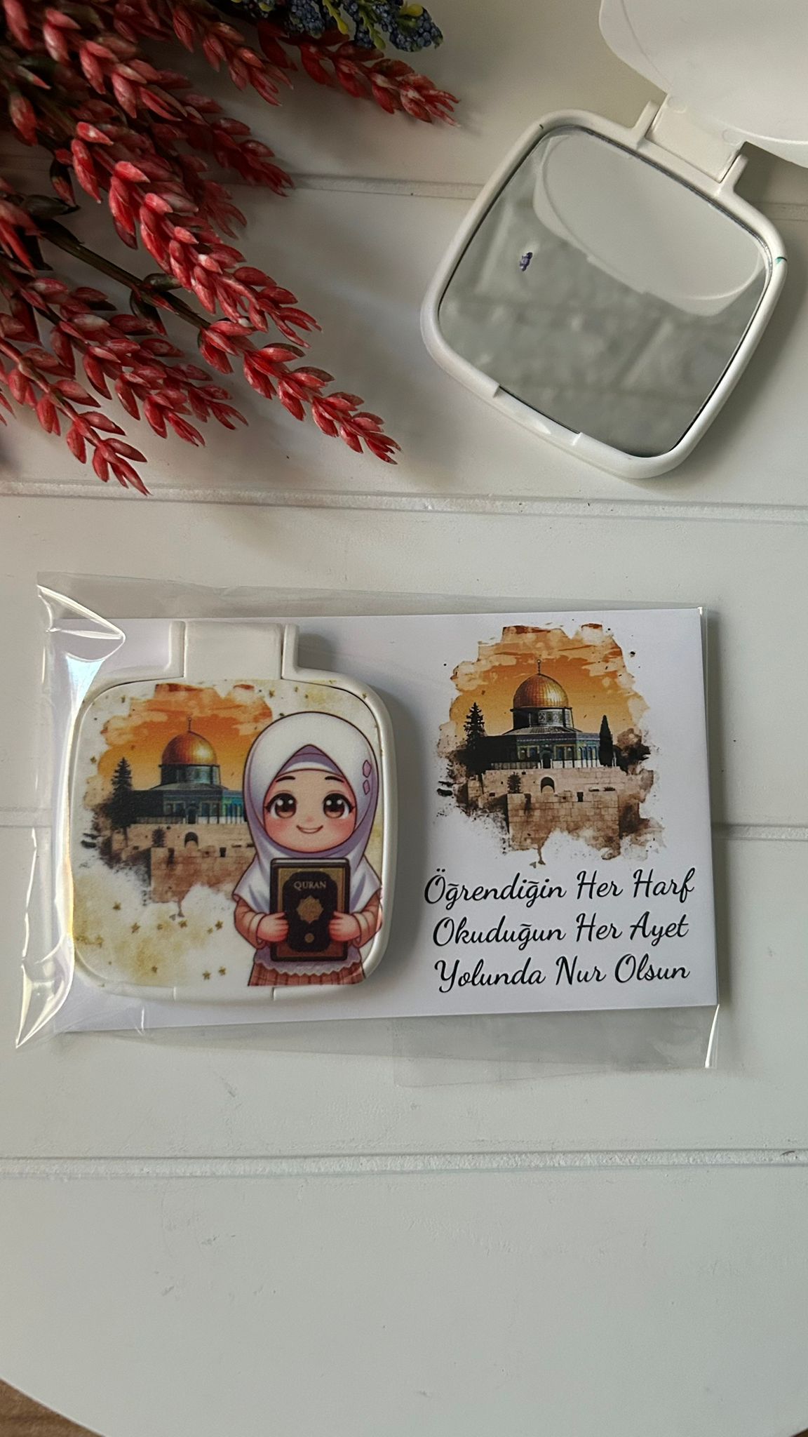 Mescidi Aksa  Temalı Kare Pleksi Ayna