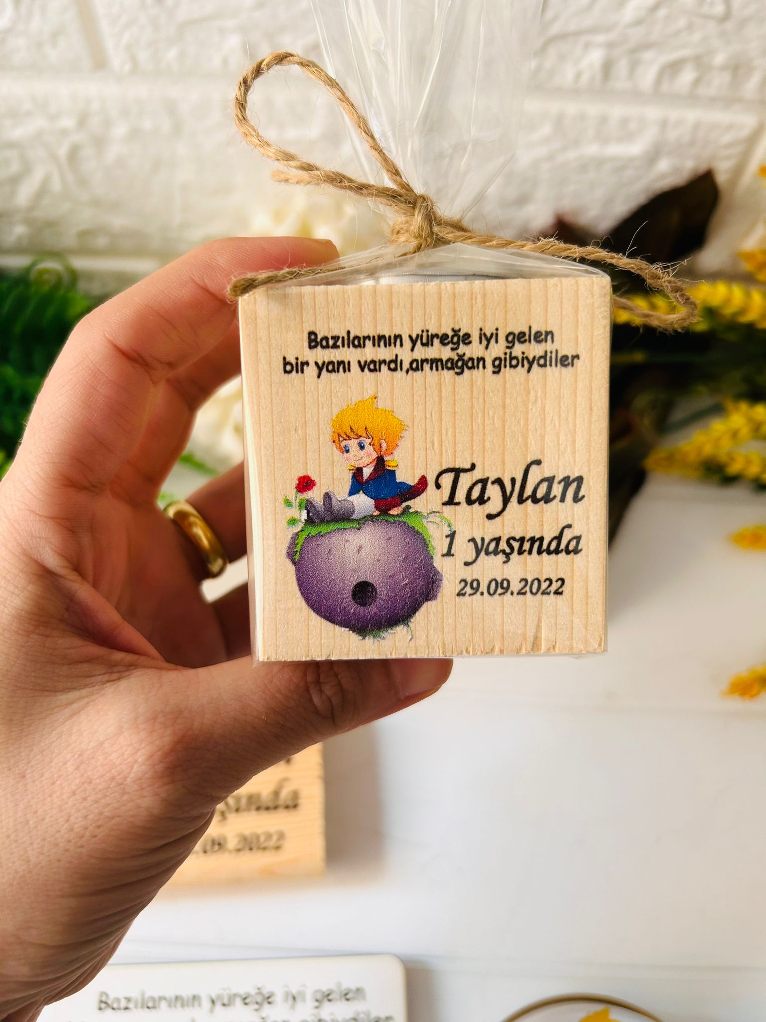 Küçük Prens Temalı Ahşap Mumluk