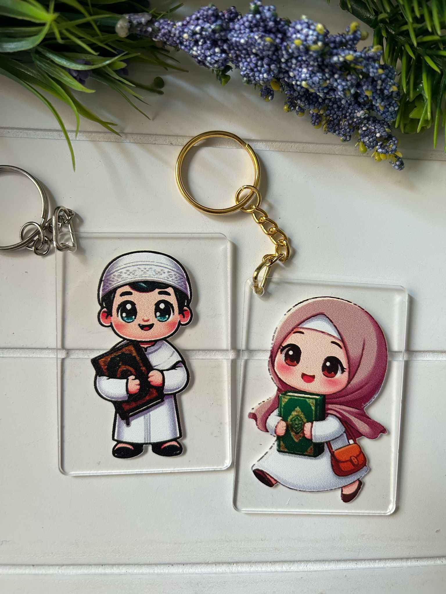 Kuran Okuyorum  5x7 cm Pleksi Anahtarlık