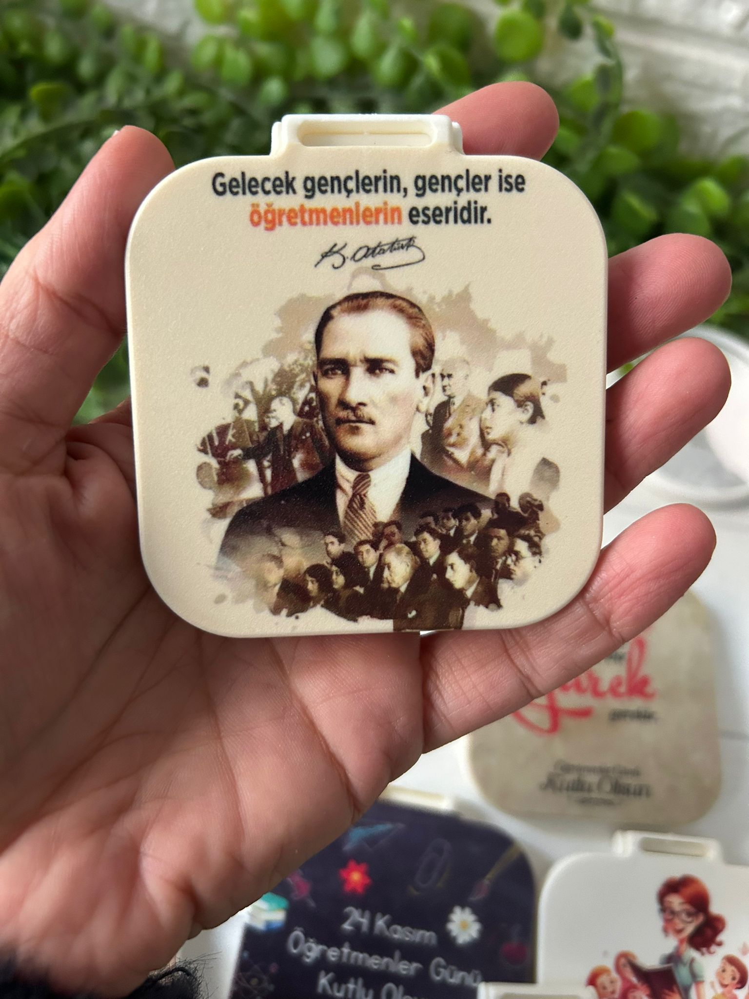 Öğretmenler Günü  Temalı Kare Pleksi Ayna