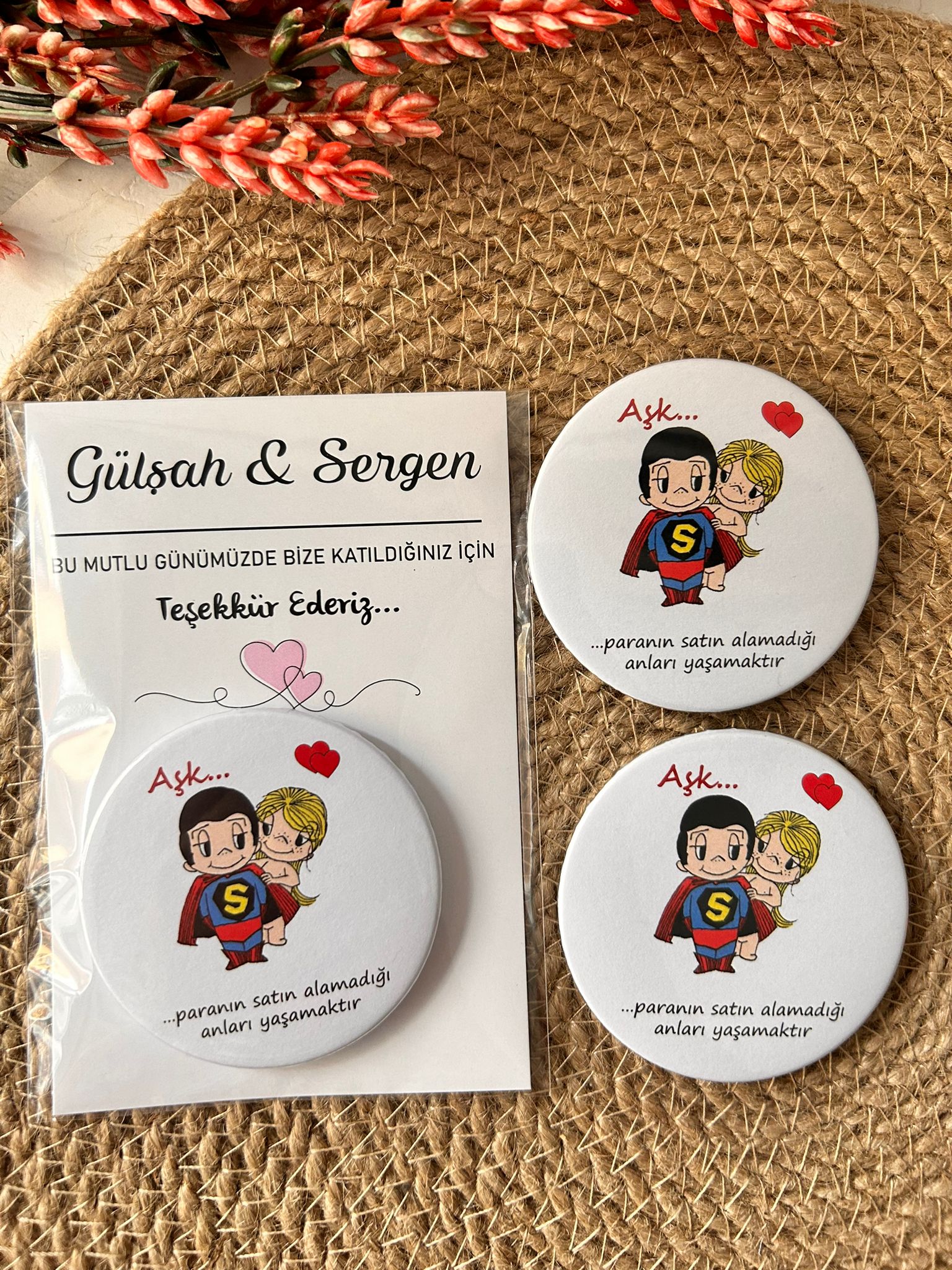 Şıpsevdi Temalı Buton  Açacaklı Magnet