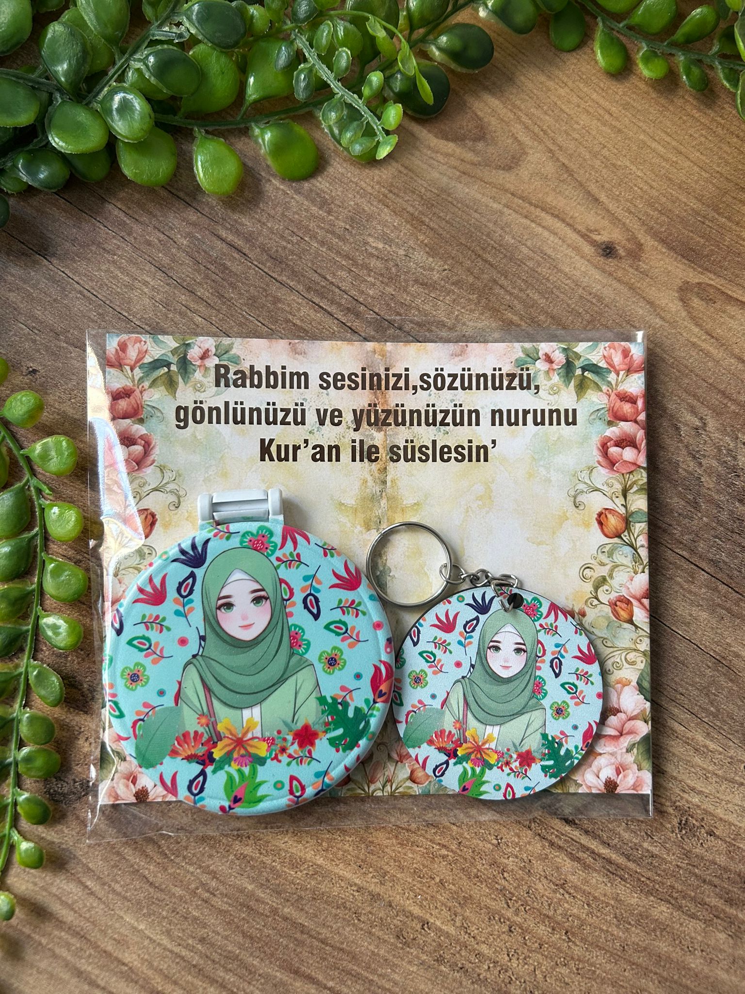 AYNA+AHŞAP ANAHTARLIK