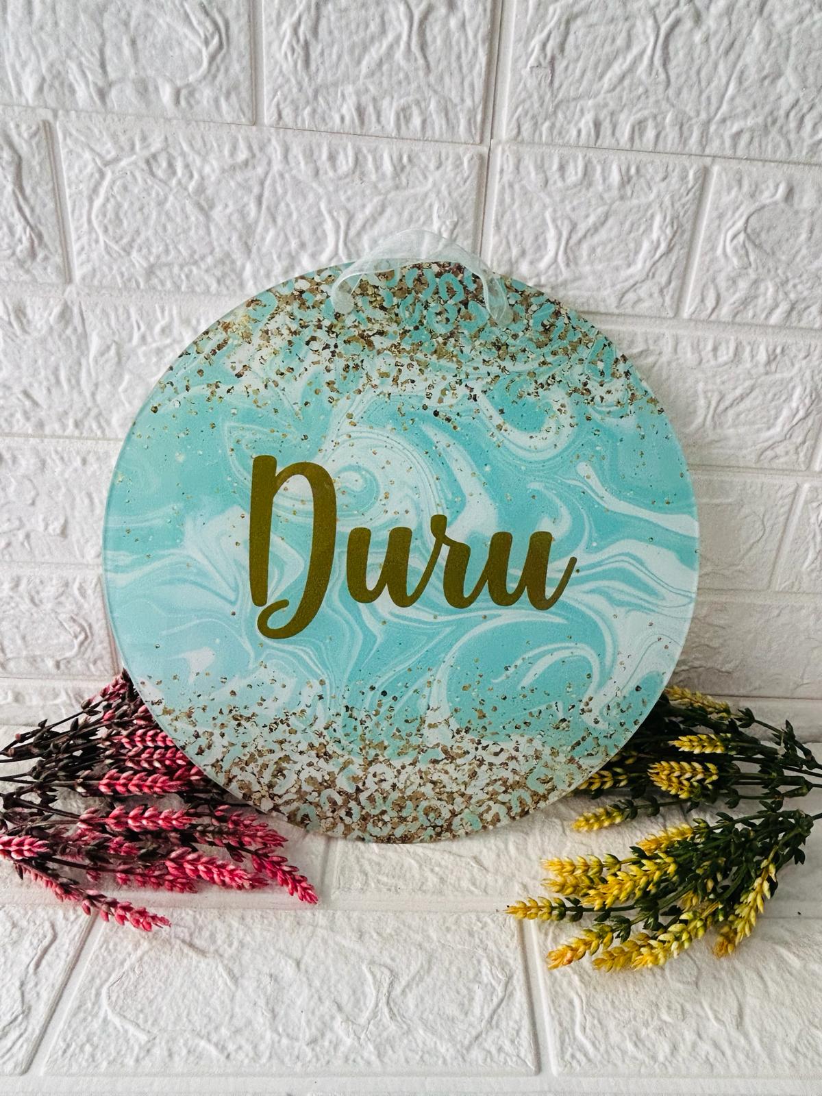 PLEKSİ KAPI SÜSÜ 30 CM SİMLİ RENKLİ DESEN
