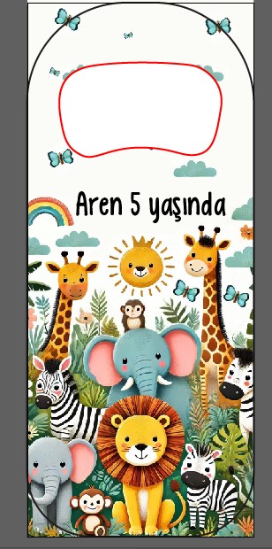 Safari Temalı  Uzun Açacak Magnet