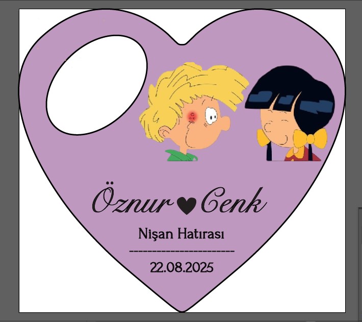 Çizgi Film Temalı Kalp Magnet