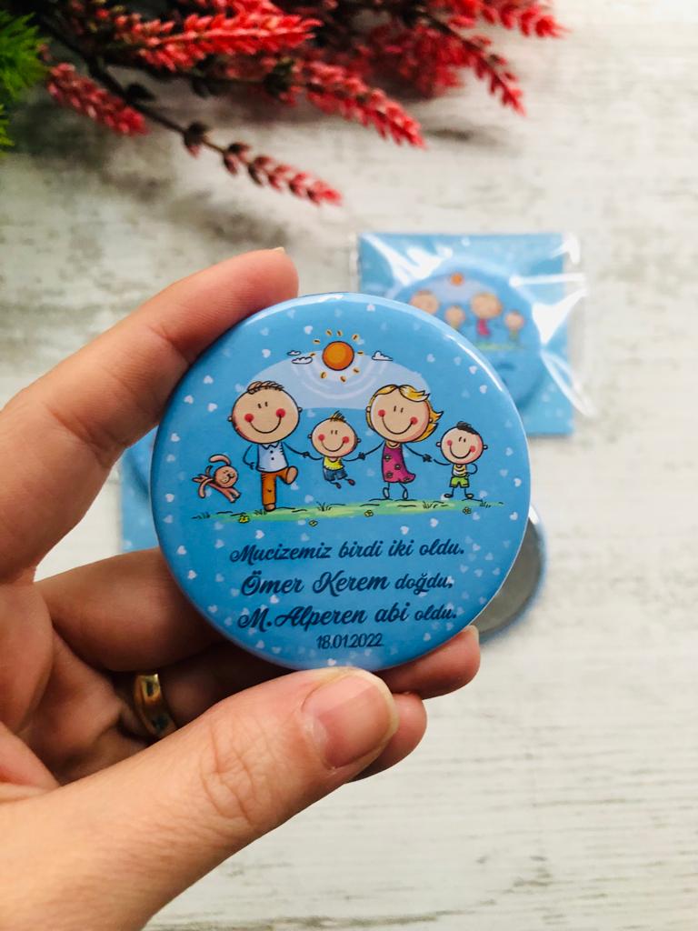 Buton Açacak Magnet Aile Temalı