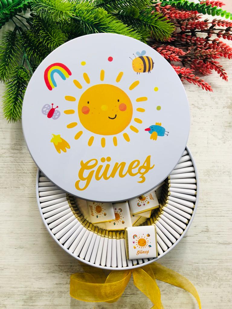 GÜNEŞ TEMALI ÇİKOLATA KUTUSU