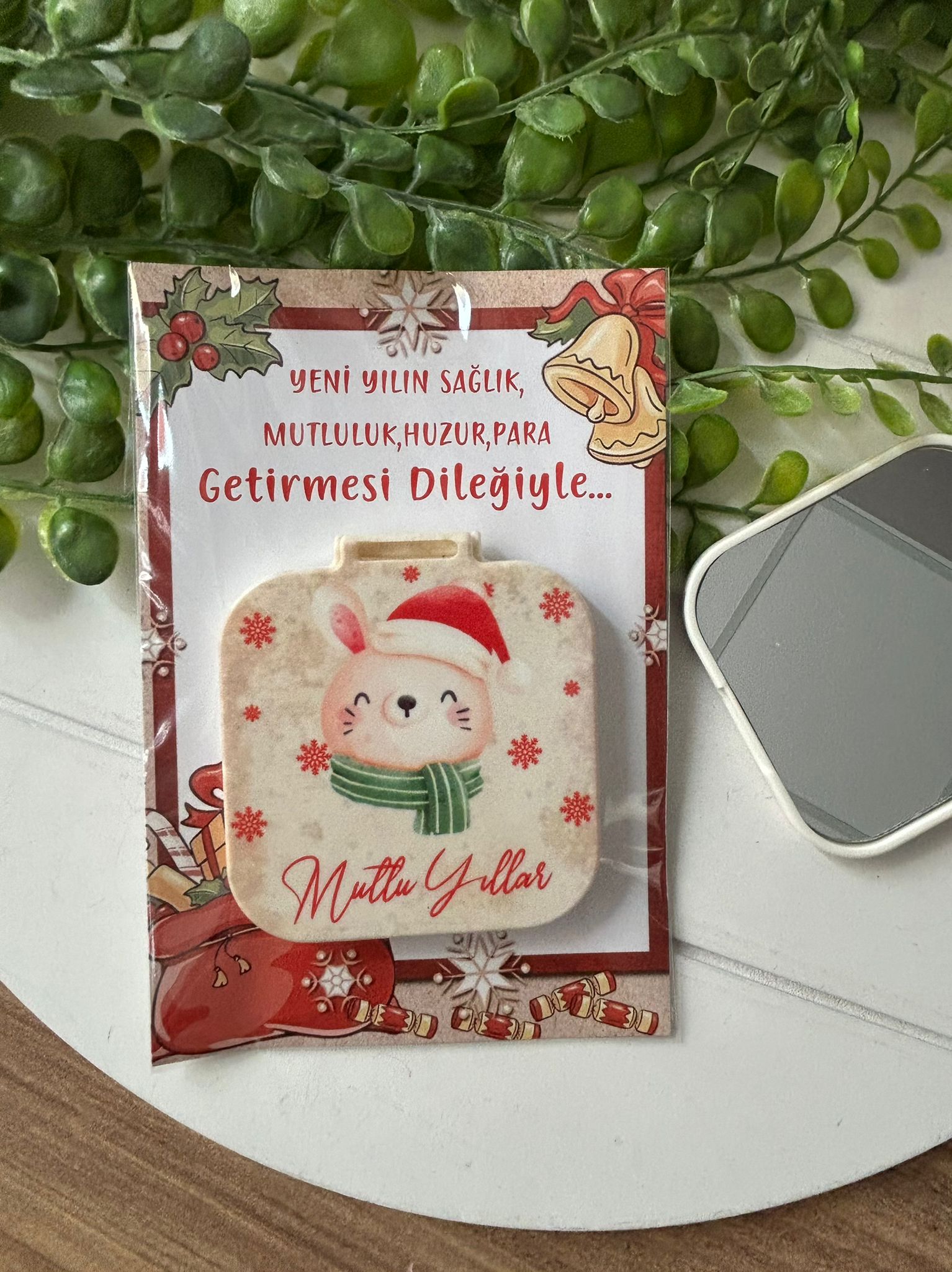 Yeni Yıl-Noel-Yılbaşı Kare Ayna