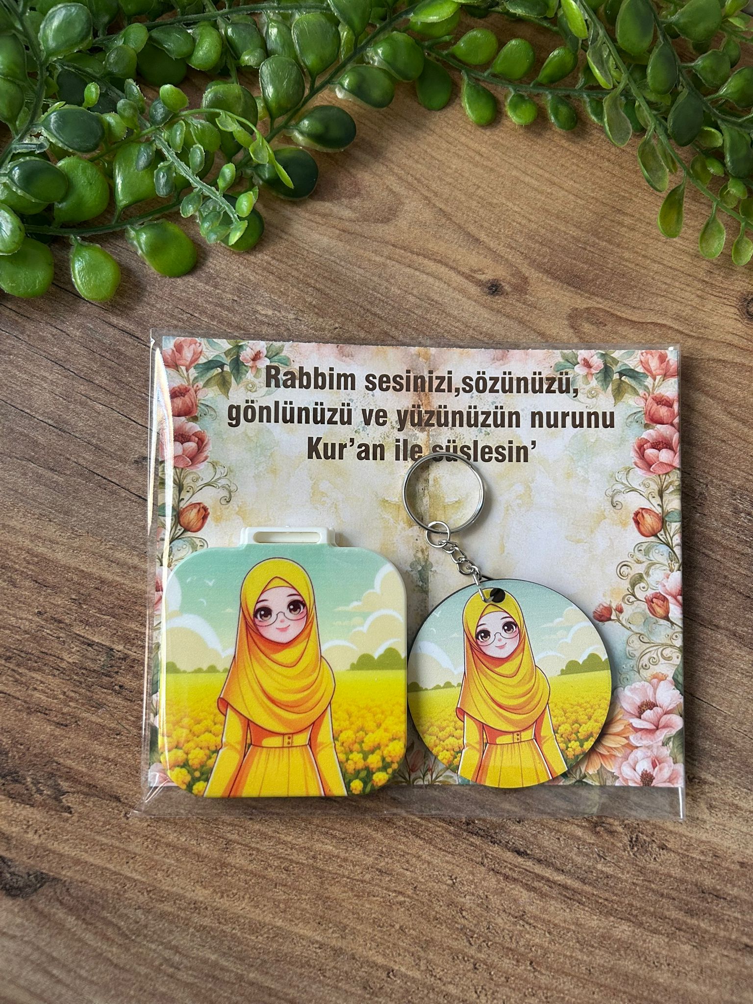 AYNA+AHŞAP ANAHTARLIK